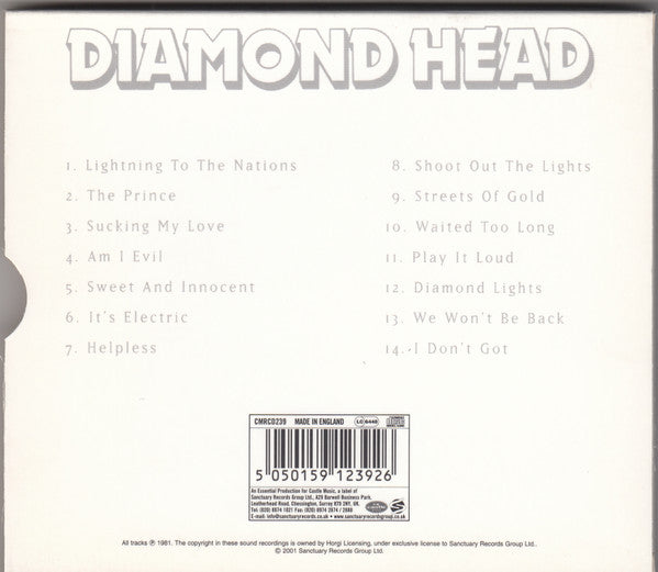 Diamond Head – Lightning To The Nations CD Remastered Slipcase + 7 Bonus Tracks
