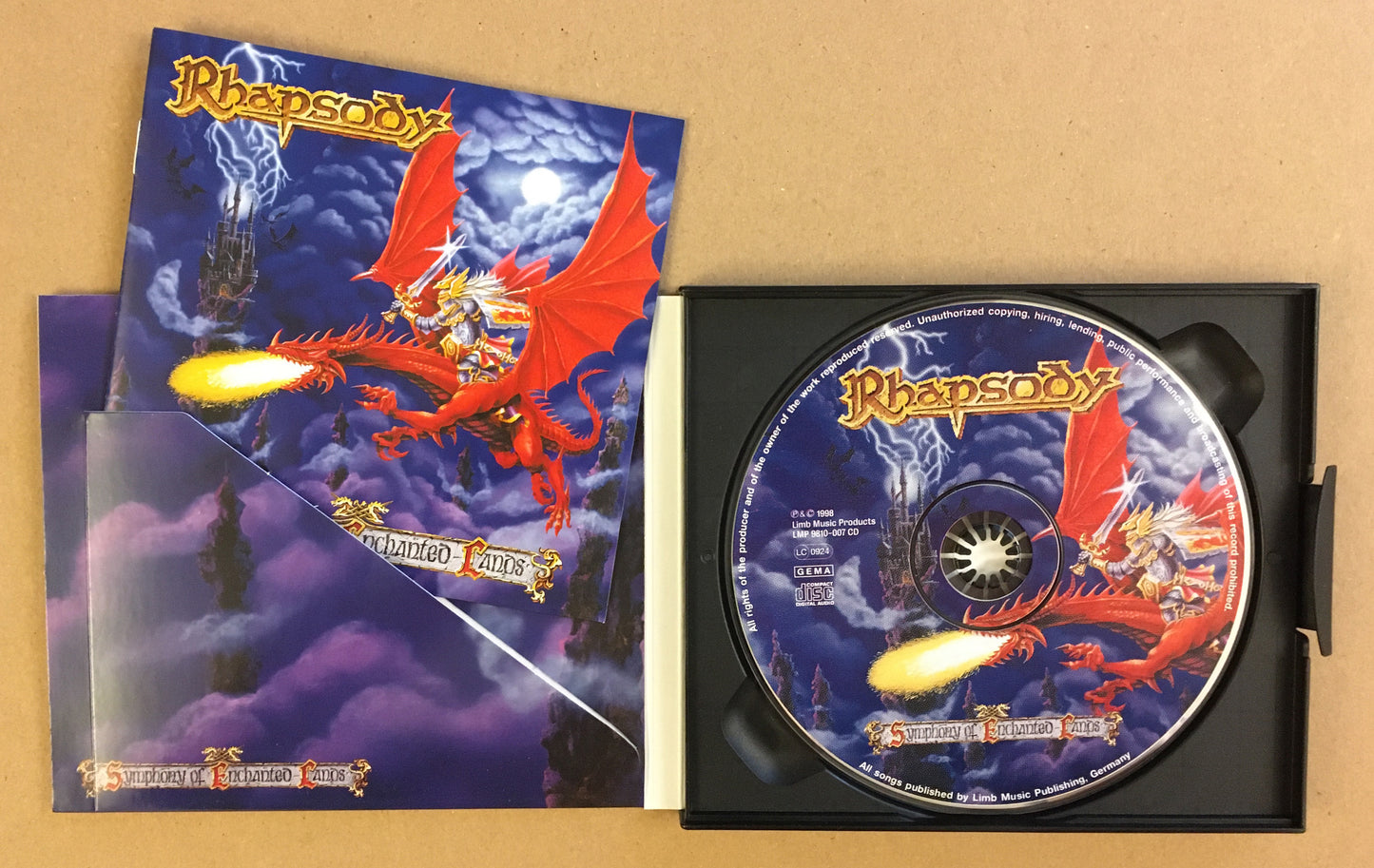 RHAPSODY - Symphony Of Enchanted Lands CD 1998 Gatefold Snap-Case Promo-CD