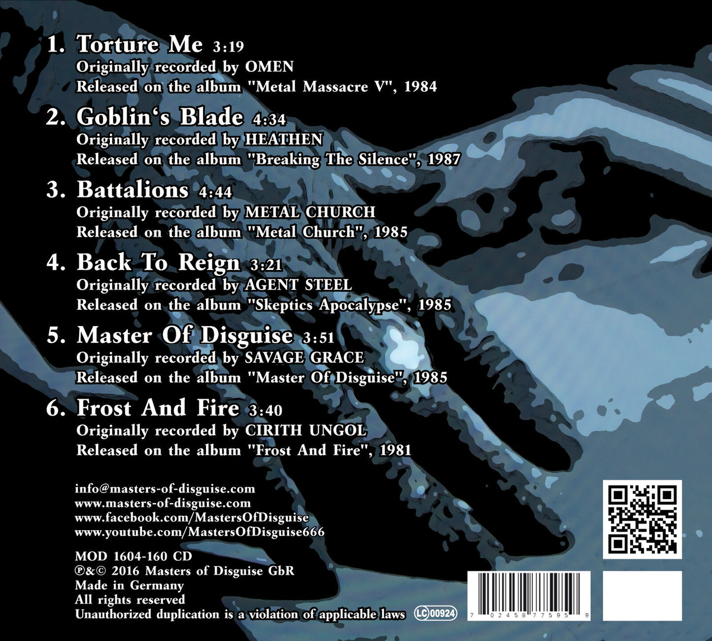MASTERS OF DISGUISE - The Fine Art of Aging Gracefully Digipak CD 2016 US Metal