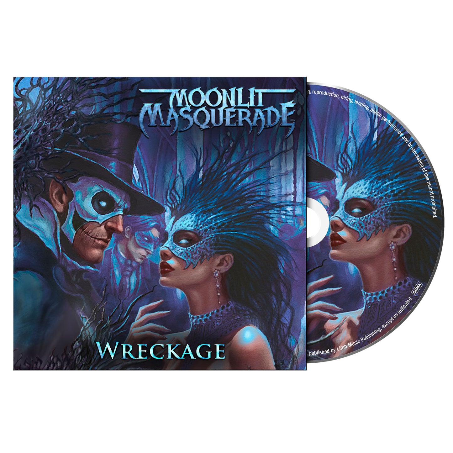 MOONLIT MASQUERADE - Wreckage CD EP 2025 (PRE-ORDER) feat. Zak Stevens, Jeff Plate, Barry Sparks