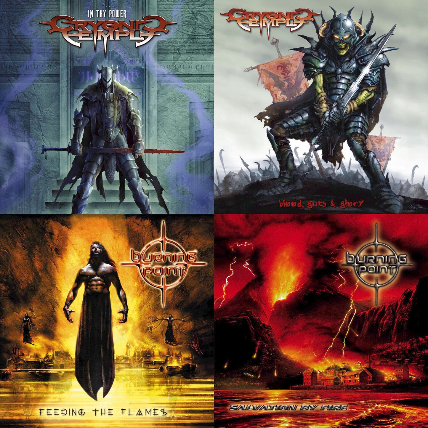 CRYONIC TEMPLE + BURNING POINT - 4CD Bundle Special Offer Power Metal Package