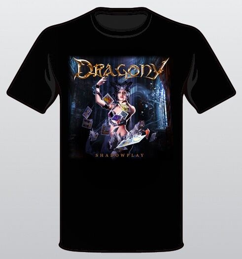 DRAGONY - Shadowplay T-Shirt size XL +original signed photo +sticker Glory Metal