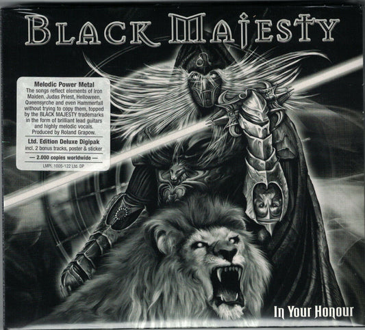 BLACK MAJESTY - In Your Honour Ltd. Digipak CD 2010 +2 Bonus Tracks + Poster
