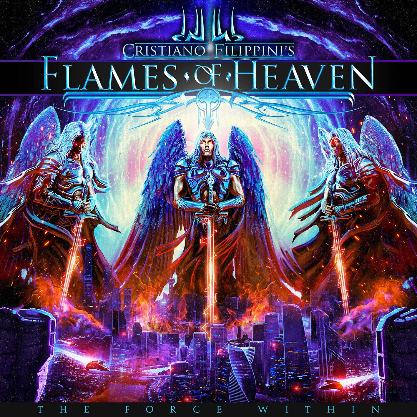 Cristiano Filippini's FLAMES OF HEAVEN - The Force Within CD 2020 Melodic Metal