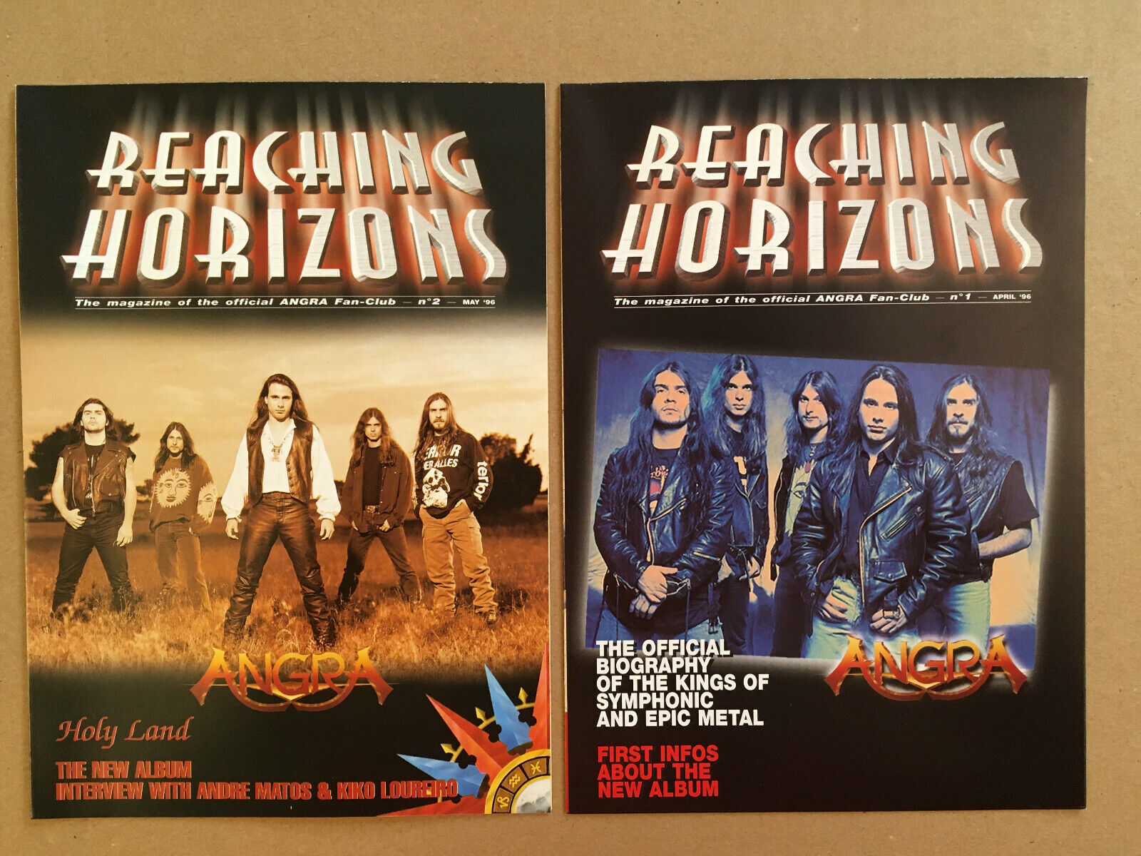 ANGRA - Reaching Horizons Fan Club Magazine No. 1 + 2 April & May 1996 English